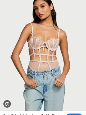 Victorias Secret Wicked Rosebud Bodysuit Size Medium NWT